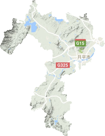 開平市地形圖