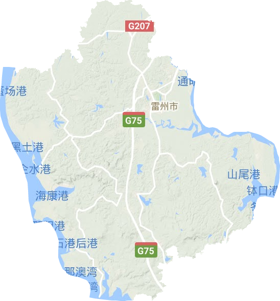 雷州市地形圖