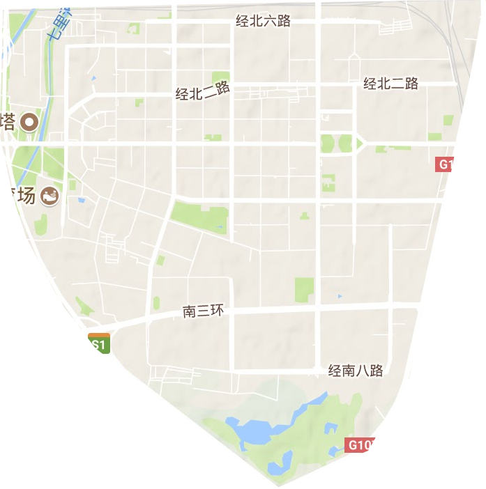 經濟開發區明湖街道地形圖