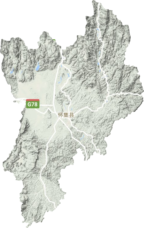 懷集縣地形圖