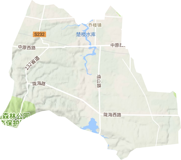 喬樓鎮(zhèn)地形圖