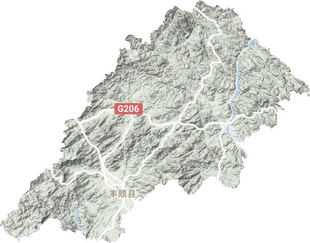 豐順縣地形圖