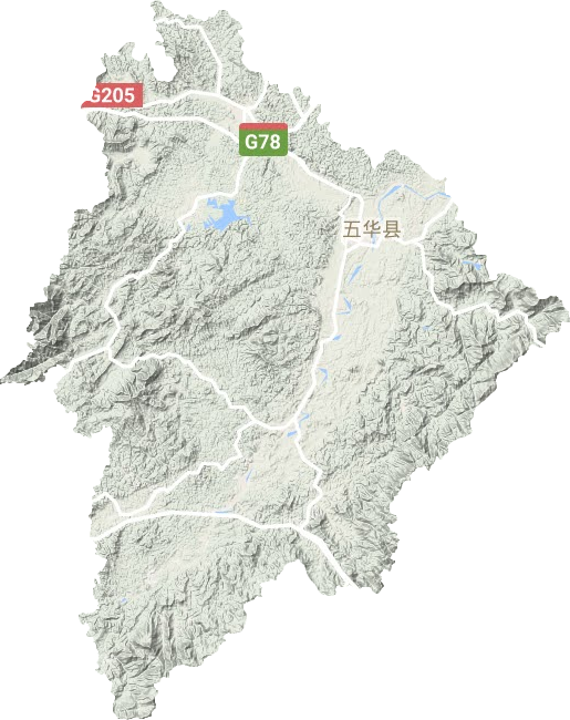 五華縣地形圖