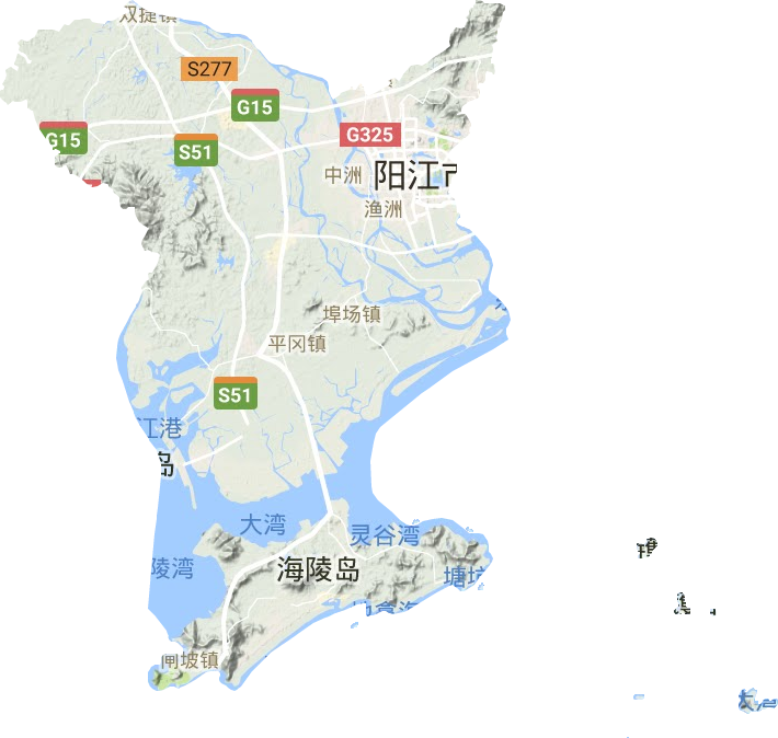 江城區地形圖