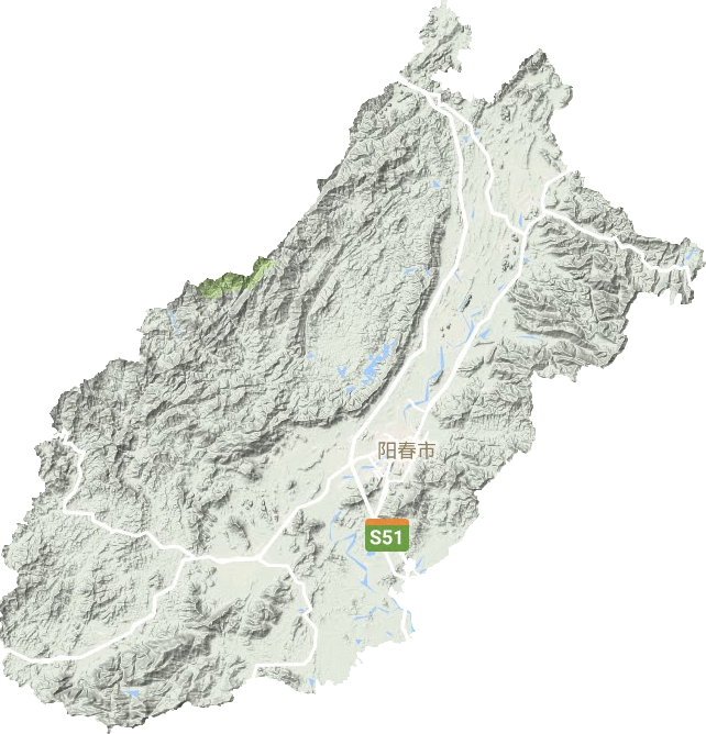 陽春市地形圖