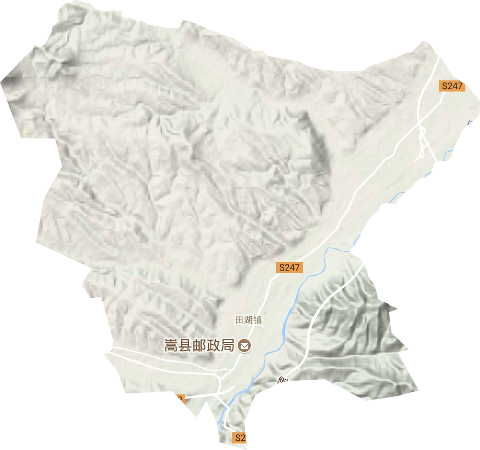 田湖鎮(zhèn)地形圖