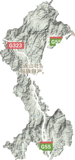 連山壯族瑤族自治縣地形圖