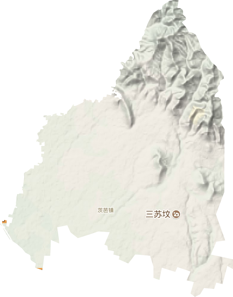 茨芭鎮地形圖