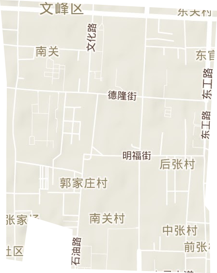 南關街道地形圖