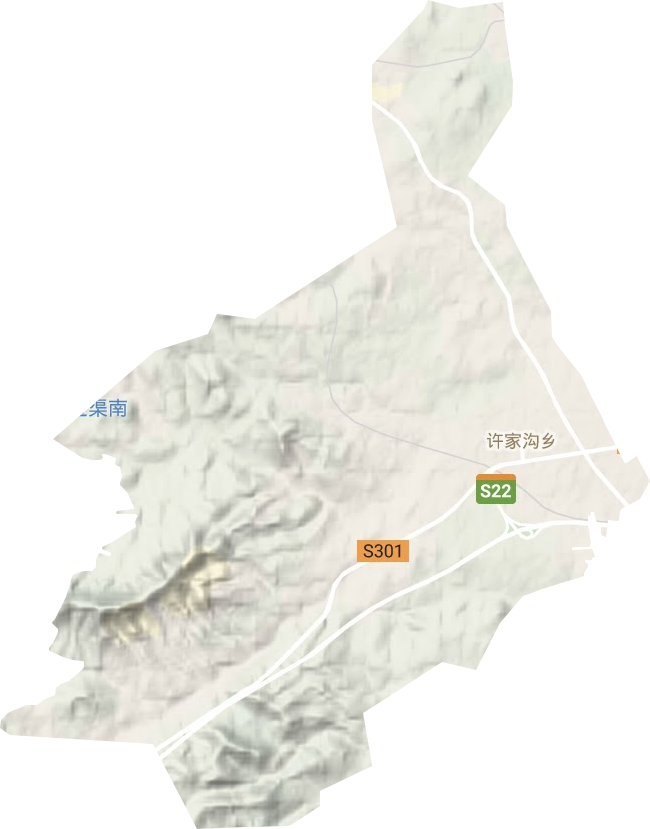 許家溝鄉地形圖