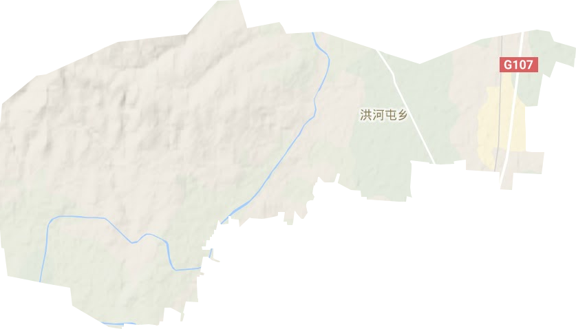 洪河屯鄉地形圖