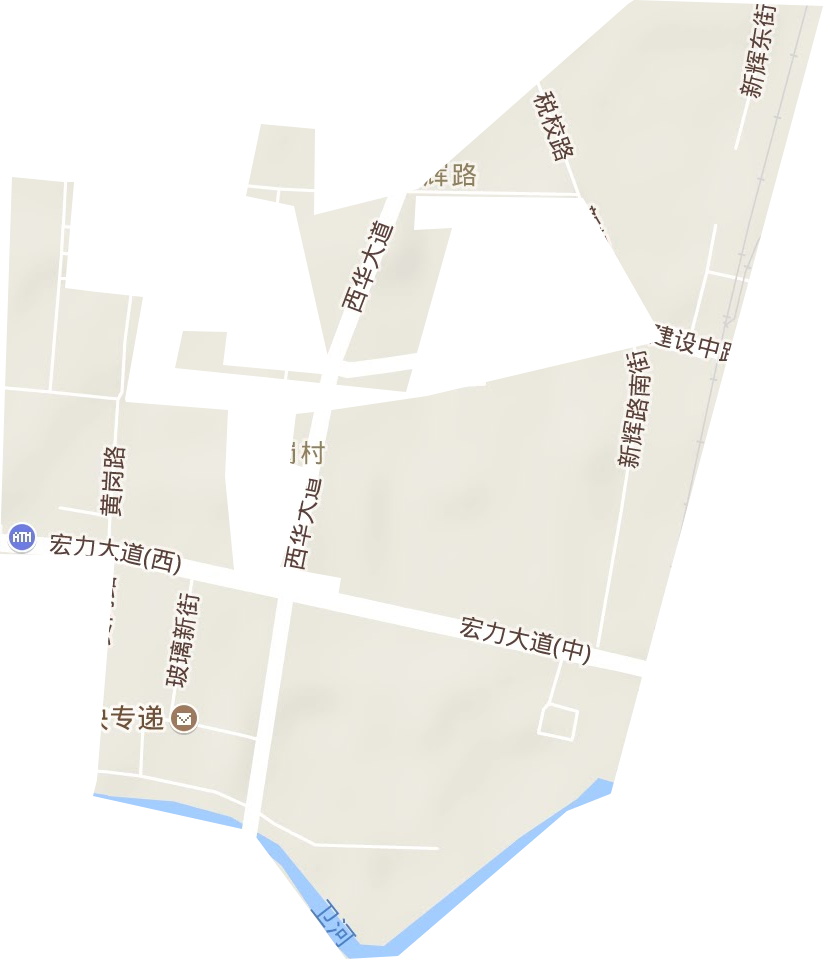 新輝路街道地形圖
