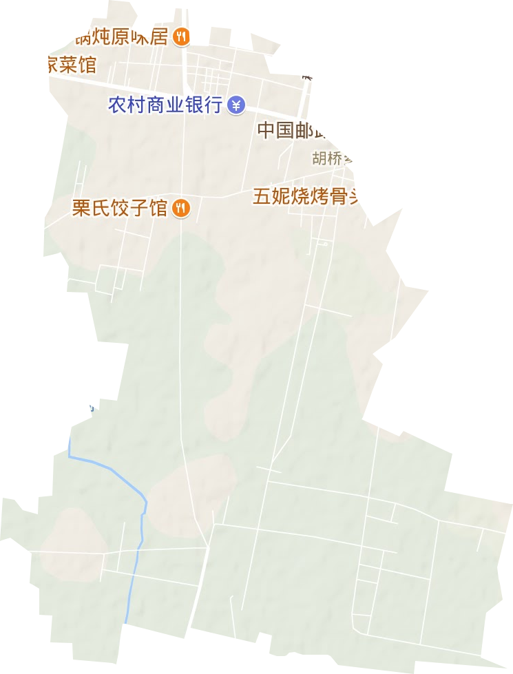 胡橋街道地形圖