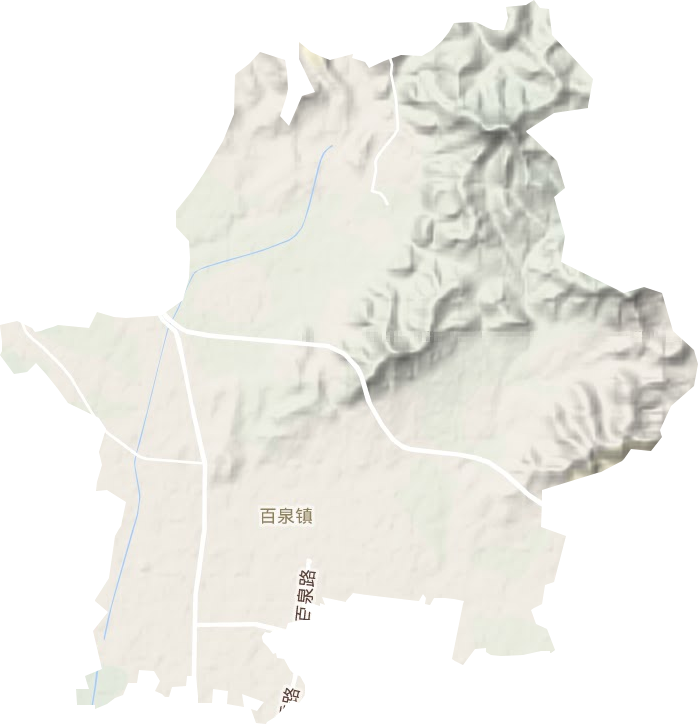 百泉鎮地形圖