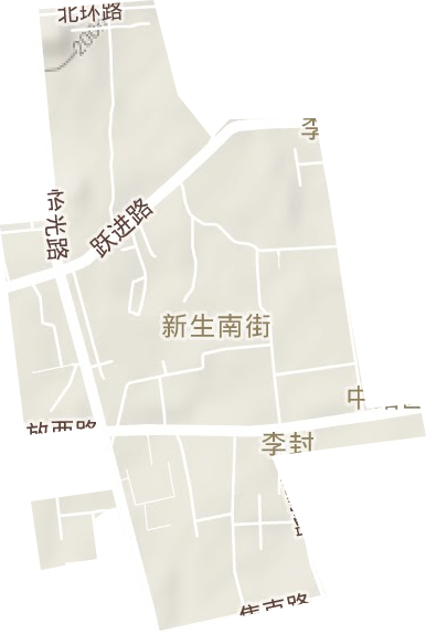 李封街道地形圖