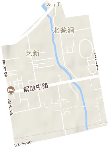藝新街道地形圖