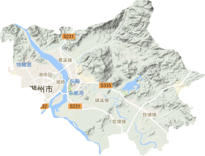湘橋區地形圖