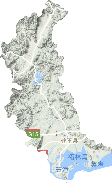 饒平縣地形圖