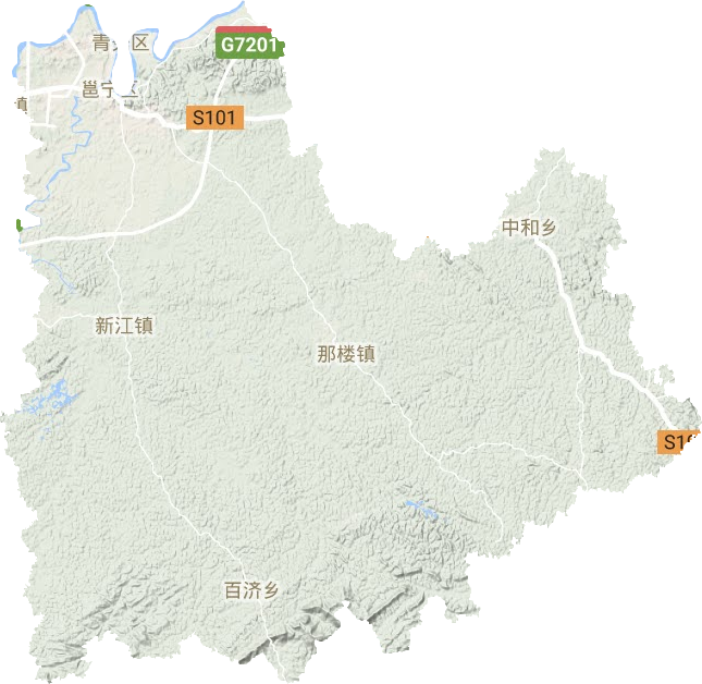 邕寧區地形圖