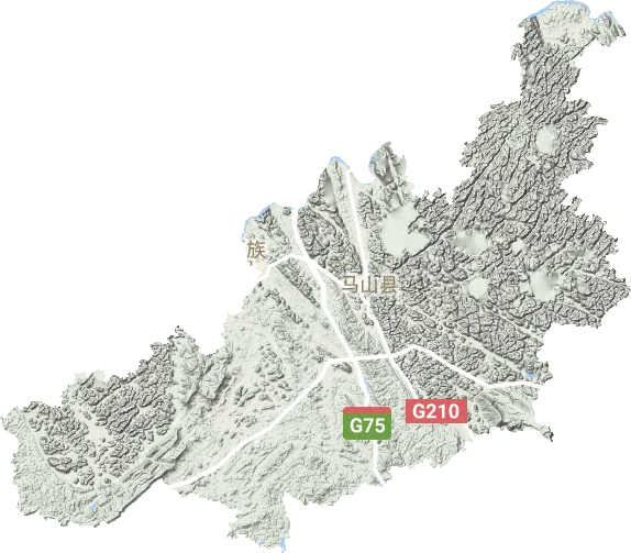 馬山縣地形圖
