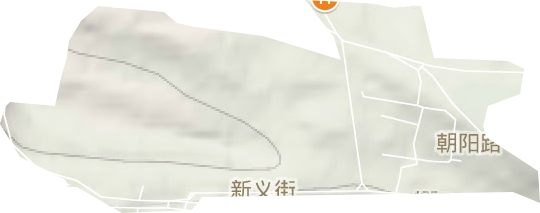 朝陽路街道地形圖
