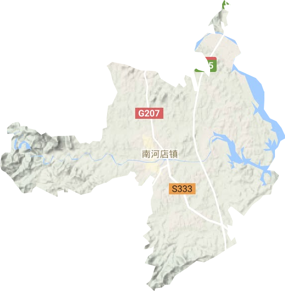南河店鎮(zhèn)地形圖