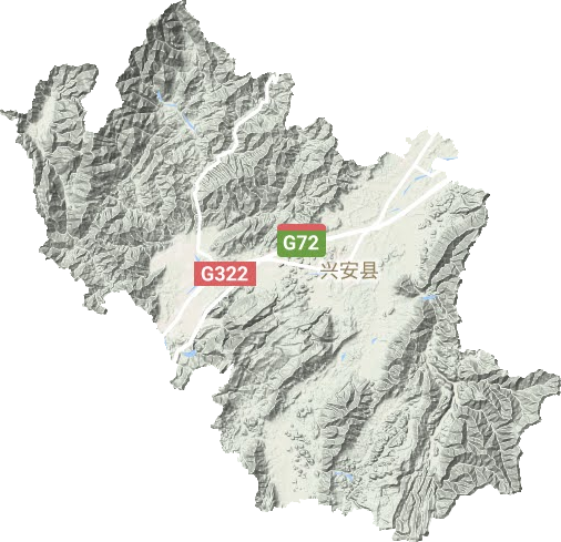 興安縣地形圖