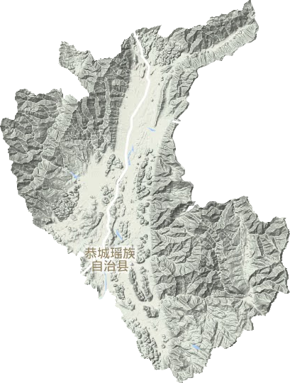 恭城瑤族自治縣地形圖