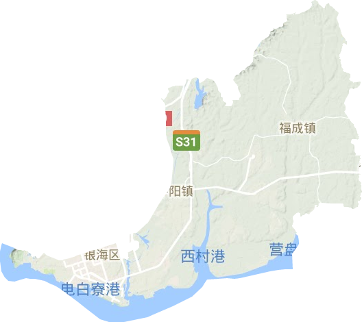 銀海區地形圖