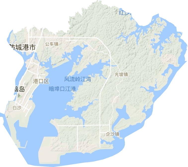 港口區(qū)地形圖