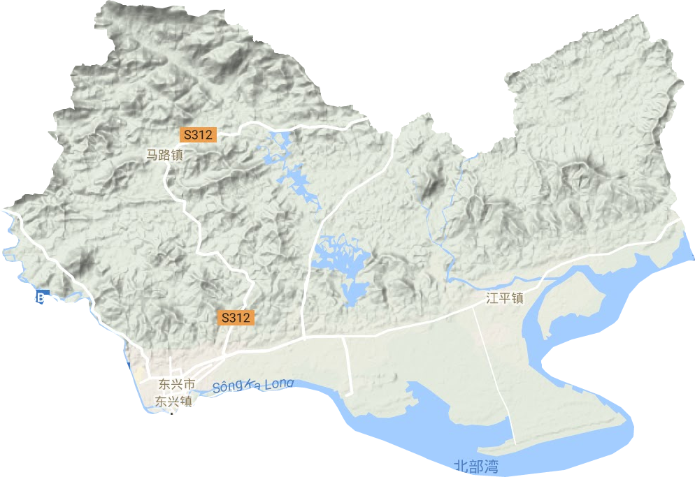 東興市地形圖