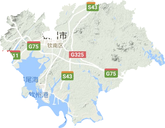 欽南區地形圖