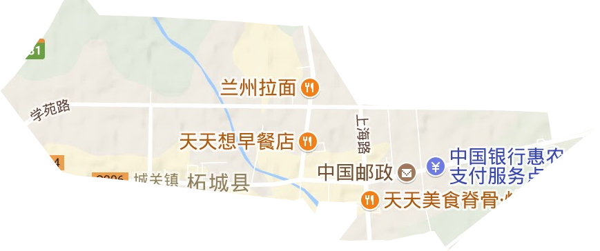 長江新城街道地形圖
