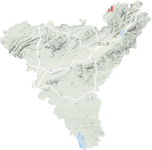 靈山縣地形圖