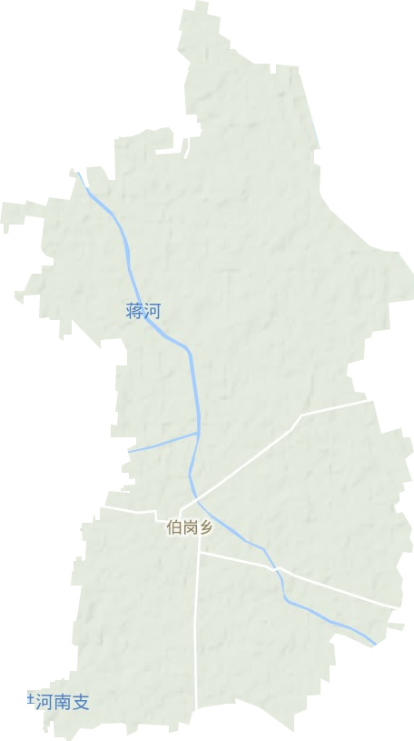 伯崗鄉地形圖