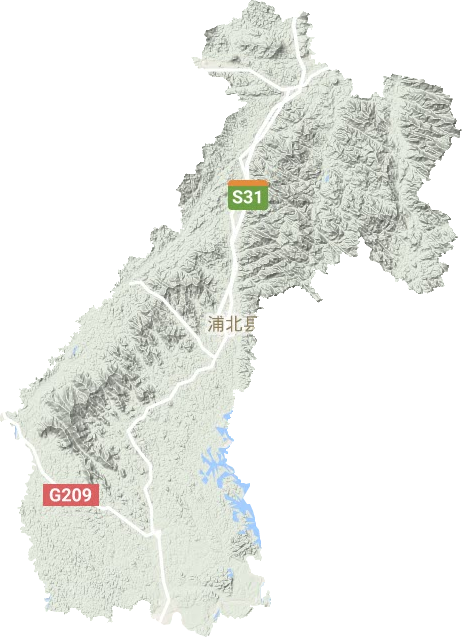 浦北縣地形圖