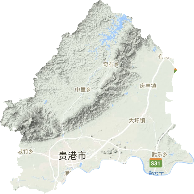 港北區(qū)地形圖