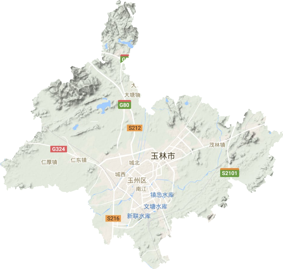 玉州區地形圖