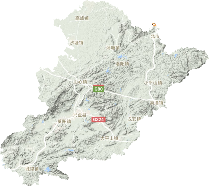 興業縣地形圖