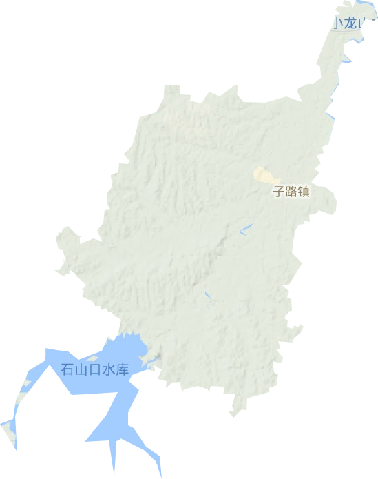 子路鎮地形圖