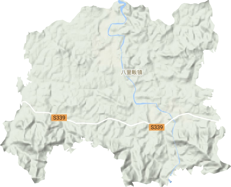 八里畈鎮地形圖
