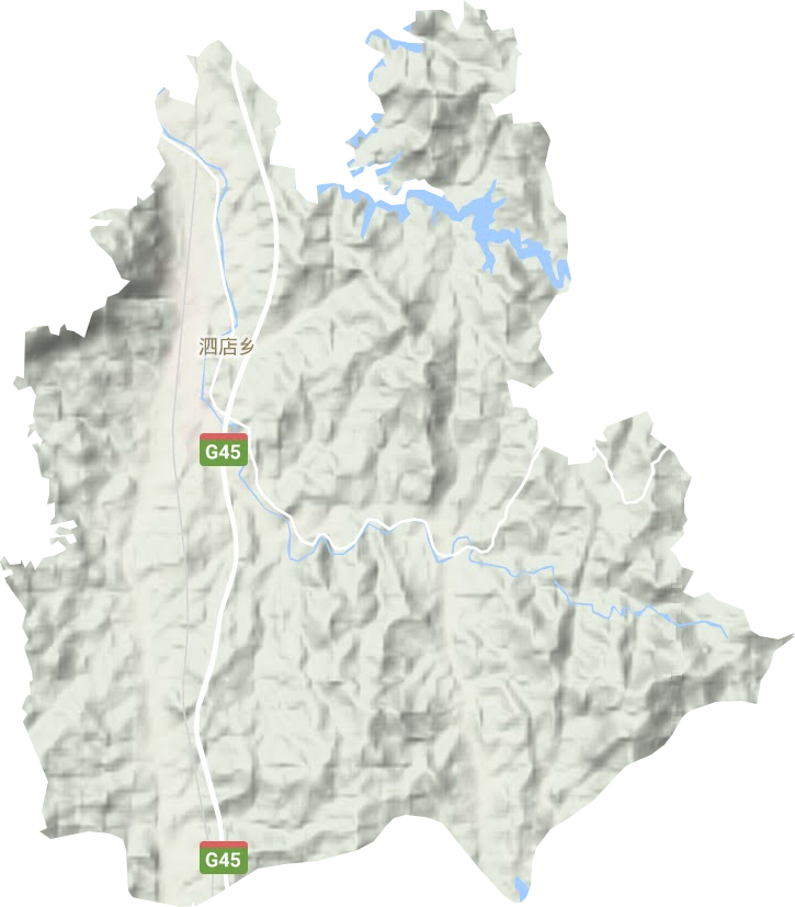 泗店鄉(xiāng)地形圖