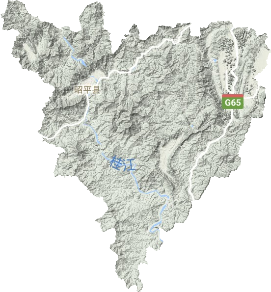昭平縣地形圖