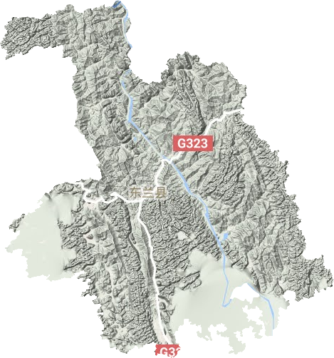 東蘭縣地形圖