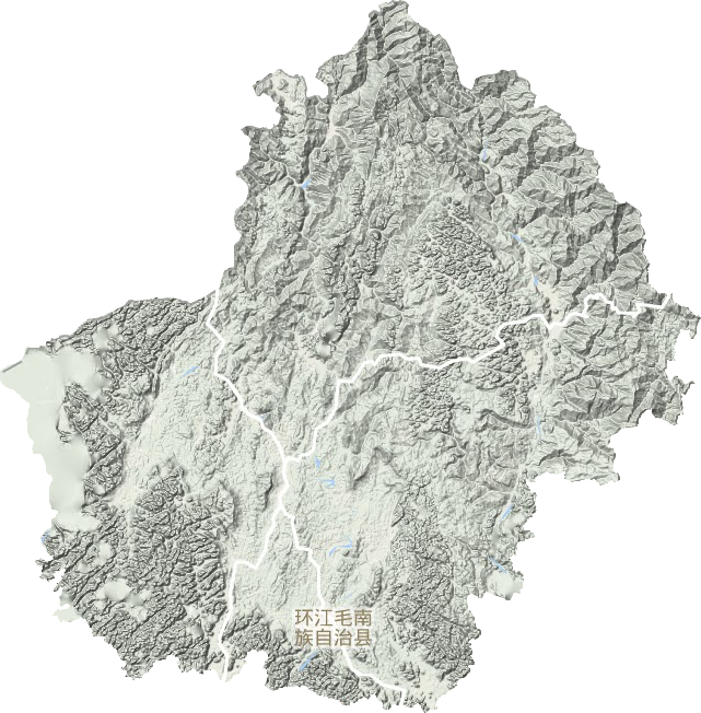 環江毛南族自治縣地形圖