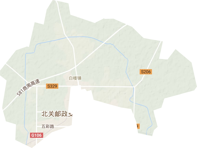 白樓鎮地形圖
