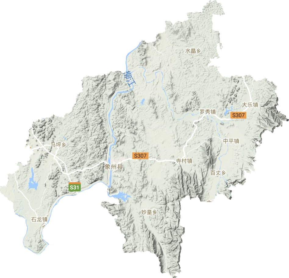 象州縣地形圖