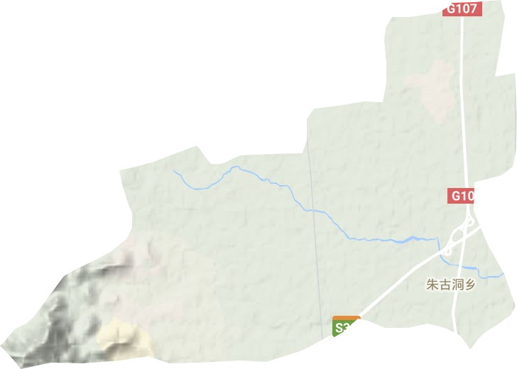 朱古洞鄉(xiāng)地形圖