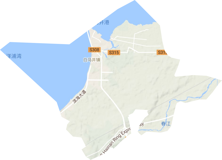 白馬井鎮地形圖