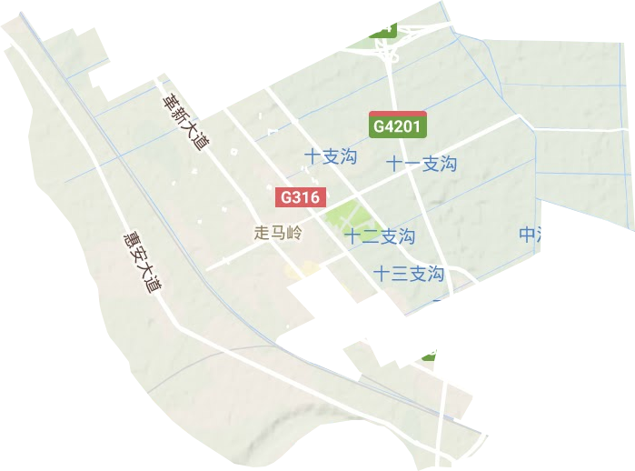 走馬嶺街道地形圖